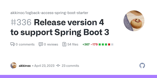 Image: Pull Request #336 Release version 4 to support Spring Boot 3 by akkinoc